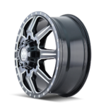MAYHEM MONSTIR 8101 19.5X6.75 102 8x170 FRONT BLACK/MILLED SPOKES