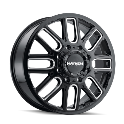 MAYHEM COGENT DUALLY 8107D 20X8.25 115 8x210 BLACK W/MILLED SPOKES