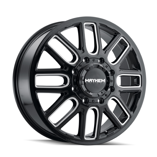 MAYHEM COGENT DUALLY 8107D 20X8.25 -192 8x210 BLACK W/MILLED SPOKES