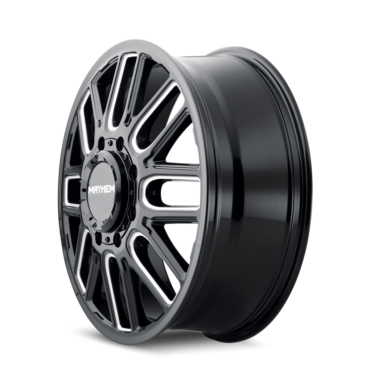 MAYHEM COGENT DUALLY 8107D 20X8.25 115 8x170 BLACK W/MILLED SPOKES