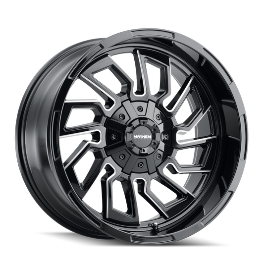 MAYHEM FLYWHEEL 8111 22X10 -19 8x165.1 BLACK W/MILLED SPOKES