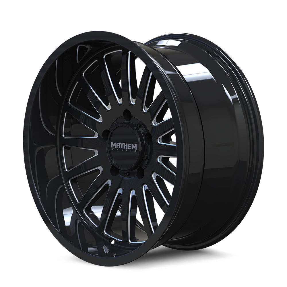 MAYHEM 8114 UTOPIA 20x9 0 8x165.1/ GLOSS BLACK/MILLED