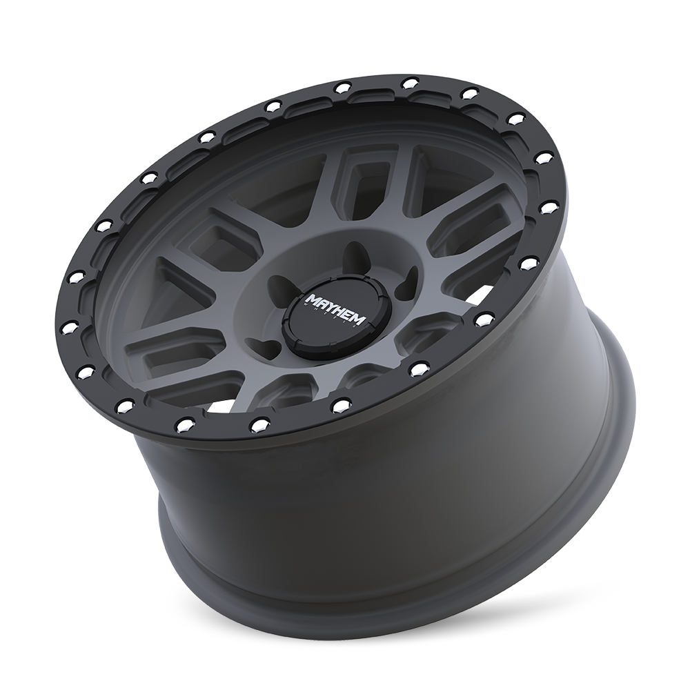 MAYHEM DELTA 8304 20X9 0 6x139.7 MATTE GUNMETAL W/ MATTE BLACK LIP