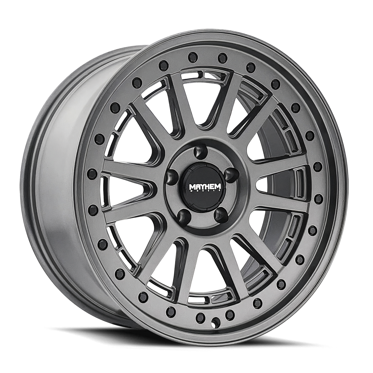 MAYHEM COMPASS 20x9 0 5x127 MATTE GUNMETAL W/ BLK BOLT