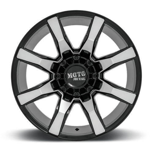 Moto Metal MO804 SPIDER 22X12 -44 8X170/8X6.7 Gloss Black Machined