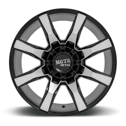 Moto Metal MO804 SPIDER 22X12 -44 8X170/8X6.7 Gloss Black Machined