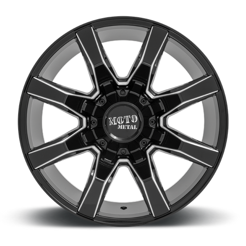 Moto Metal MO804 SPIDER 22X10 -18 8X165.1/8X6.5 Gloss Black Milled