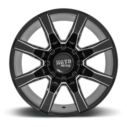 Moto Metal MO804 SPIDER 22X10 -18 8X165.1/8X6.5 Gloss Black Milled