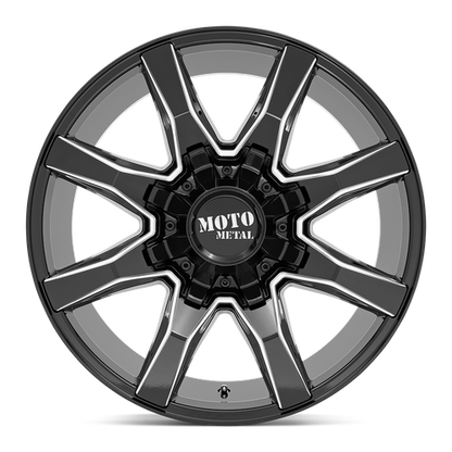 Moto Metal MO804 SPIDER 20X10 12 6X135/6X139.7 GLOSS BLACK MILLED