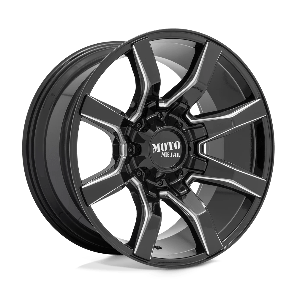 Moto Metal MO804 SPIDER 22X10 -18 6X135/6X5.3/6X139.7/6X5.5 Gloss Black Milled