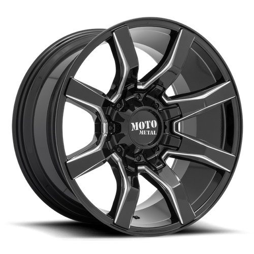 Moto Metal MO804 SPIDER 20X10 -18 8X165.1/8X6.5 Gloss Black Milled