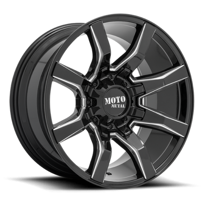 Moto Metal MO804 SPIDER 20X10 -18 5X139.7/5X150/5X5.5/150 Gloss Black Milled