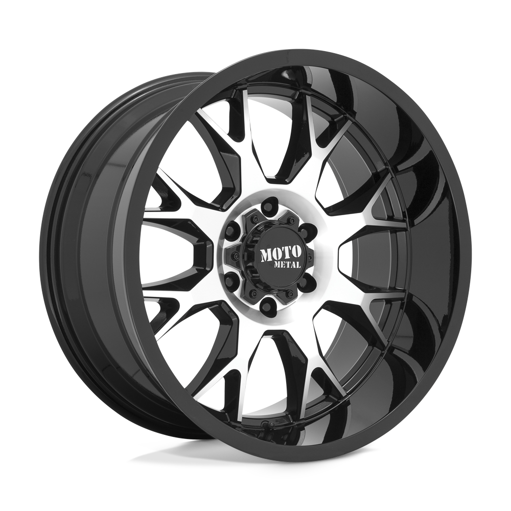 Moto Metal MO806 - 20x10 -18mm 5x139.7 GLOSS BLACK MACHINED Wheel | MO80621085518N