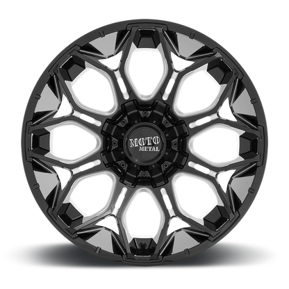 Moto Metal MO808 SNIPER 20X9 0 5X139.7/5X150/5X5.5/150 Gloss Black Milled