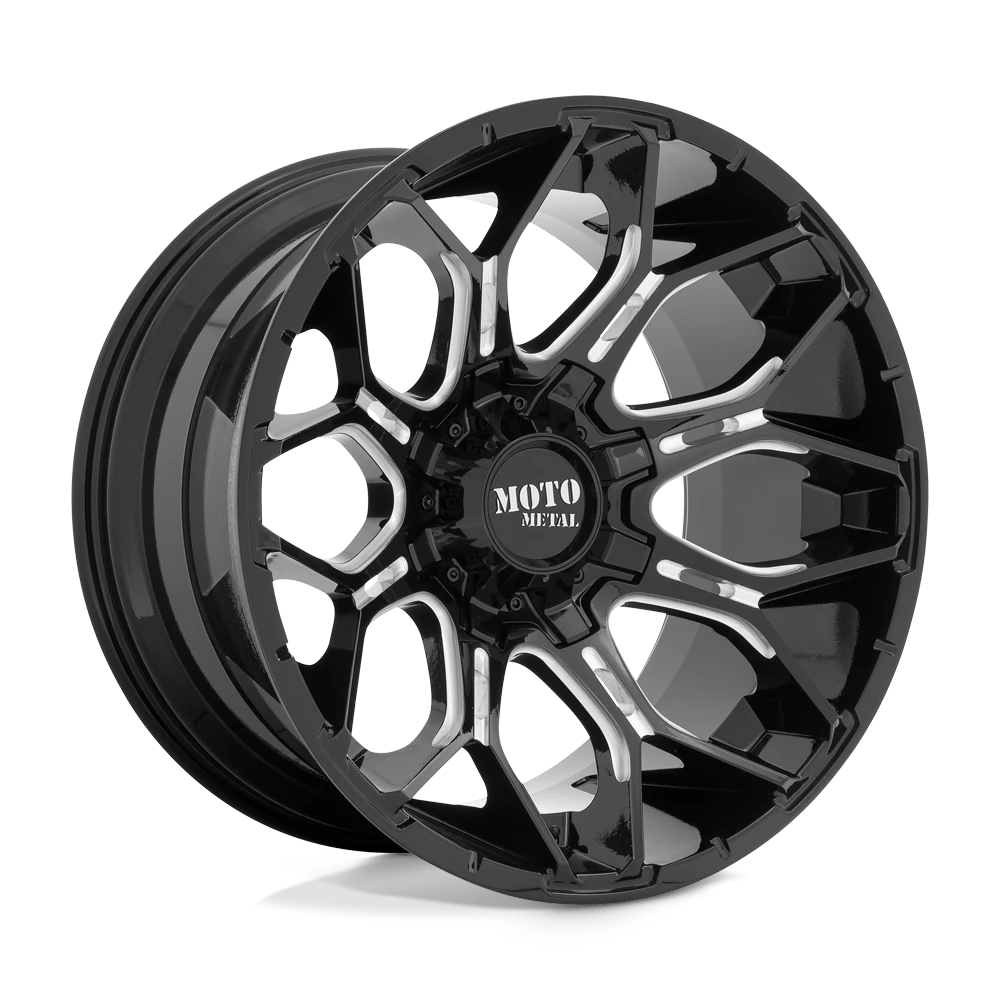 Moto Metal MO808 SNIPER 20X9 0 6X120/6X139.7 Gloss Black Milled