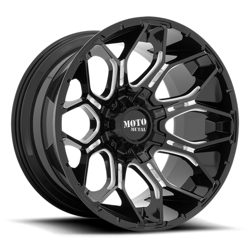 Moto Metal MO808 SNIPER 20X9 0 6X135/6X5.3/6X139.7/6X5.5 Gloss Black Milled