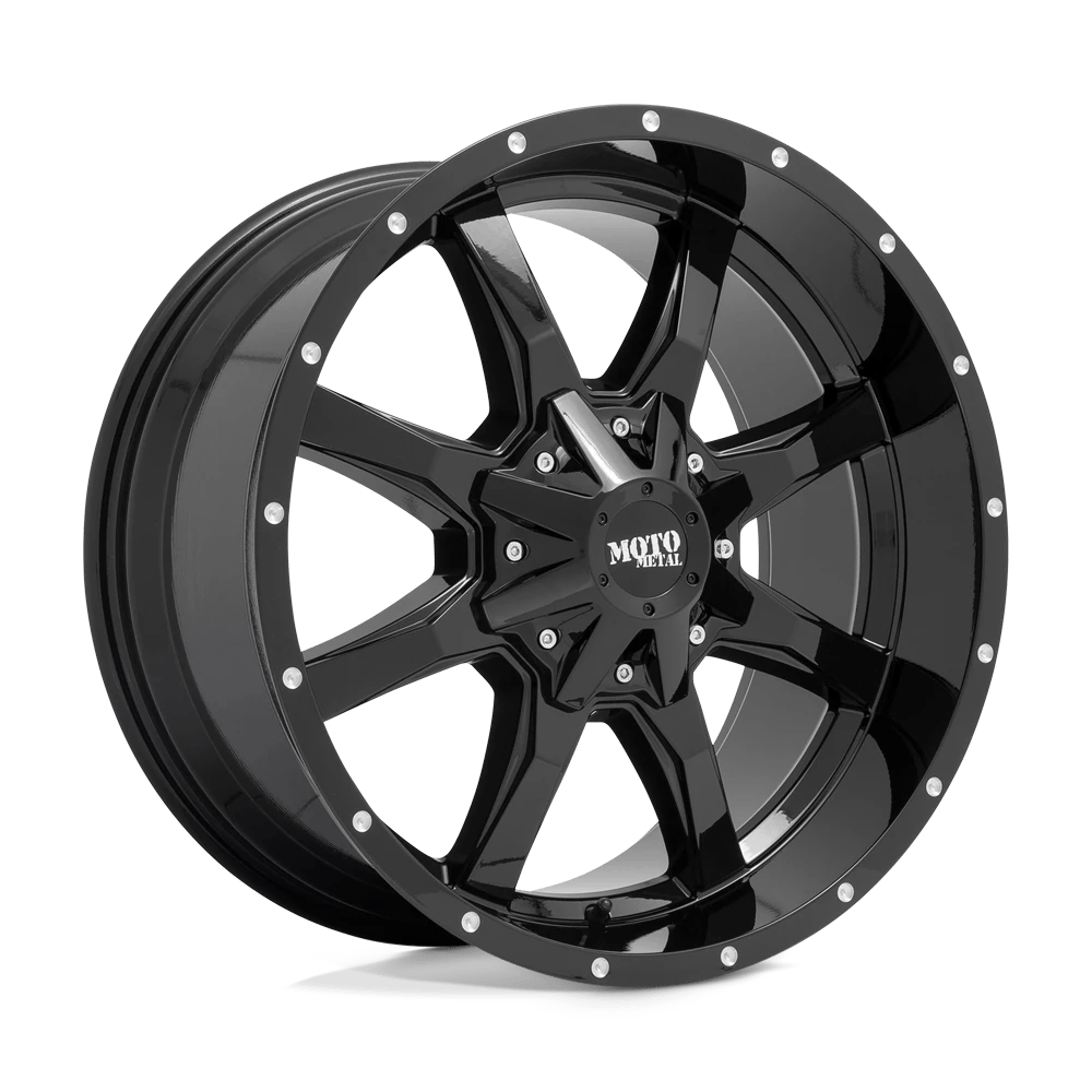Moto Metal MO970 16X8 0 6X135/6X139.7 GLOSS BLACK WITH MILLED LIP