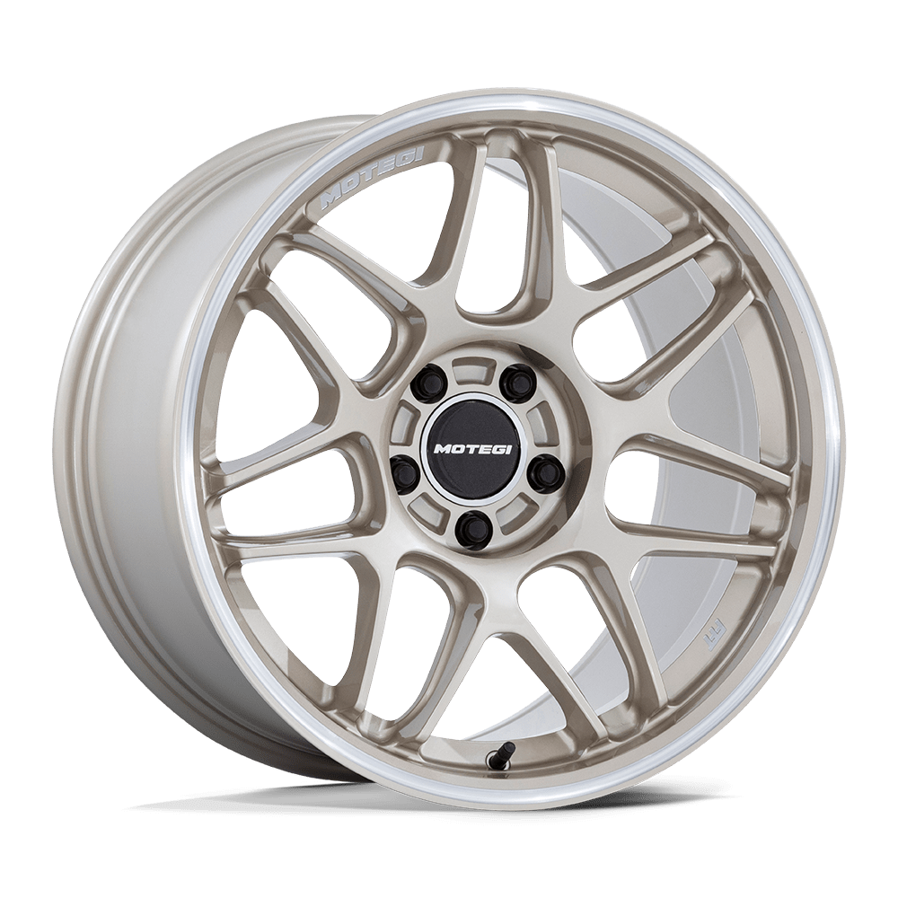MOTEGI MR158 TSUBAKI 18x8.5 30 5x100 MOTORSPORT GOLD W MACHINED LIP