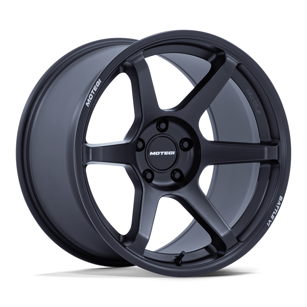 MOTEGI MR160 BATTLE VI 18X9.5 35 5X114.3 MATTE BLACKBIRD METALLIC