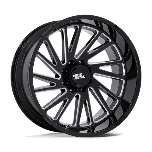 MOTO METAL MO811 COMBAT 24X12 -44 8X165.1 GLOSS BLACK MILLED