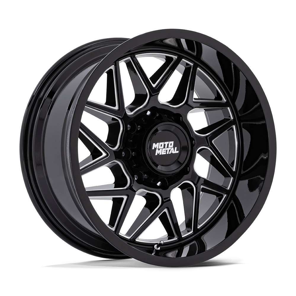 MOTO METAL MO812 TURBINE 20x10 -18 6x135 GLOSS BLACK MILLED