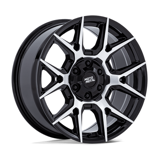 MOTO METAL MO813 MASON 22X9 24 6X135/6X139.7 GLOSS BLACK W/ MACHINED FACE