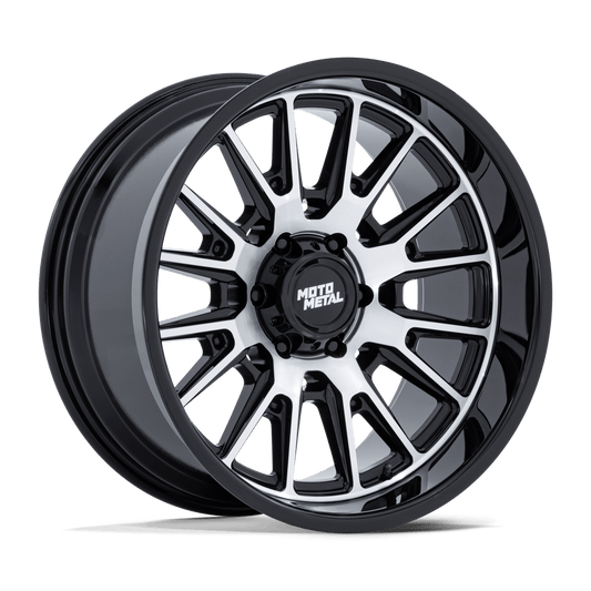 MOTO METAL MO814 TEKTON 20X10 -18 5X127 GLOSS BLACK W/ MACHINED FACE