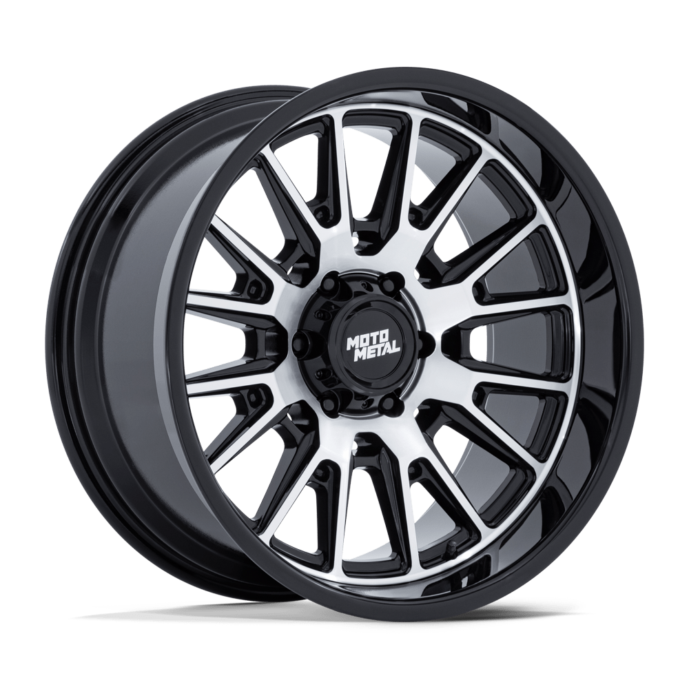 MOTO METAL MO814 TEKTON 20X9 1 6X135 GLOSS BLACK W/ MACHINED FACE