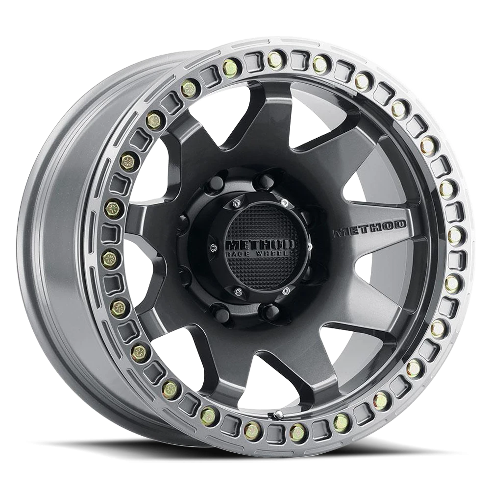 Method 108 17x9 8x165.1 (8x6.5) -44mm Beadlock Gloss Titanium MR10879080844B