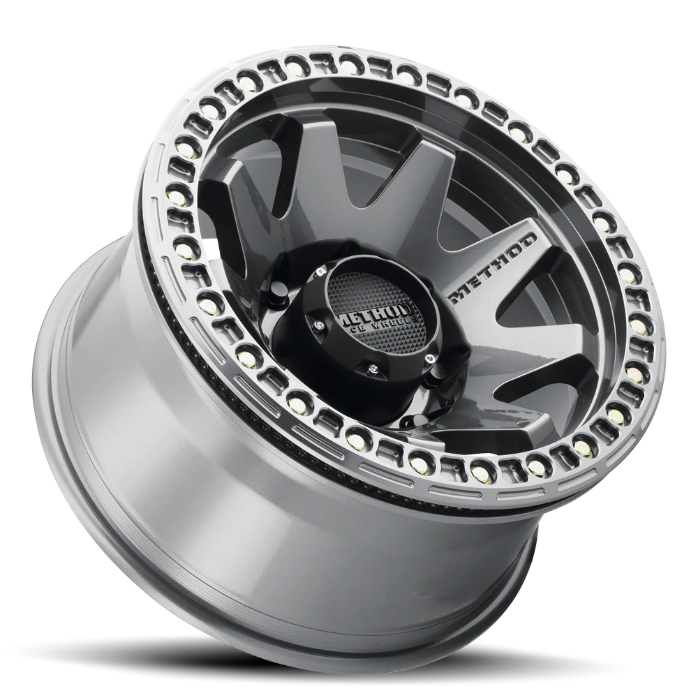 Method 108 17x9 8x165.1 (8x6.5) -44mm Beadlock Gloss Titanium MR10879080844B