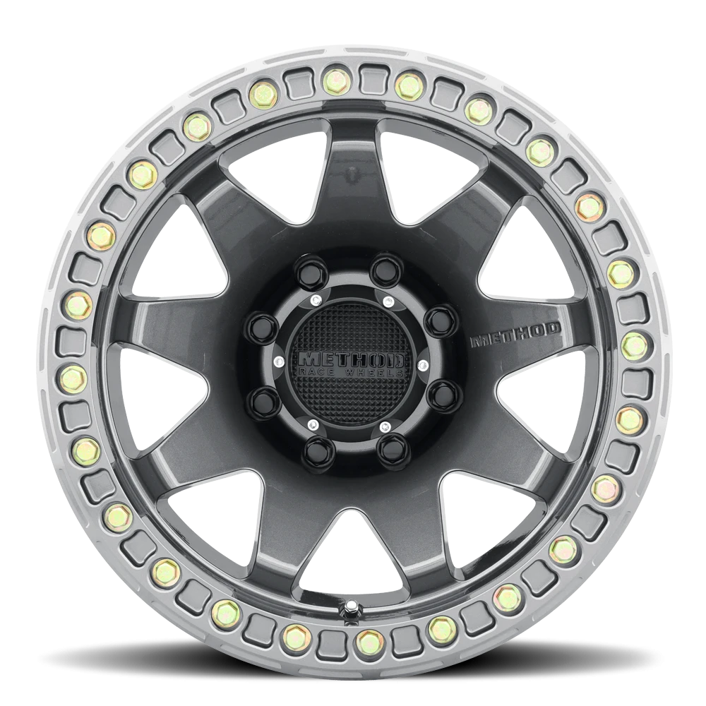 Method 108 17x9 8x165.1 (8x6.5) -44mm Beadlock Gloss Titanium MR10879080844B