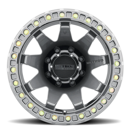 Method 108 17x9 8x165.1 (8x6.5) -44mm Beadlock Gloss Titanium MR10879080844B