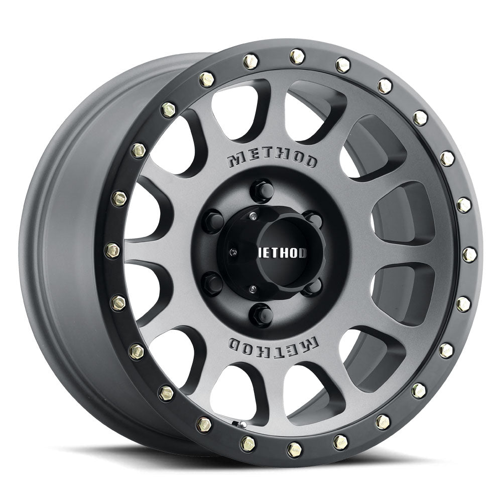 Method 305 16x8 6x139.7 (6x5.5) 0mm NV Titanium - Matte Black Lip MR30568060800
