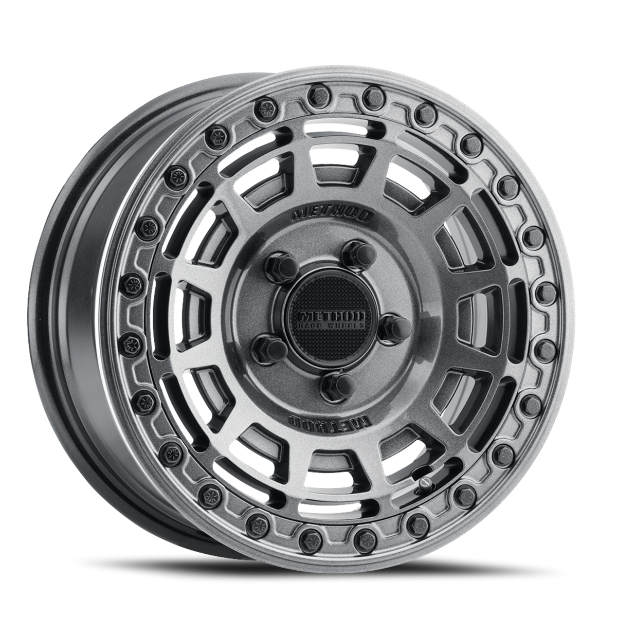 Method 415 15x7 5x114.3 (5x4.5) 38mm UTV Beadlock Gloss Graphite - Gloss Graphite Ring MR415570121252B