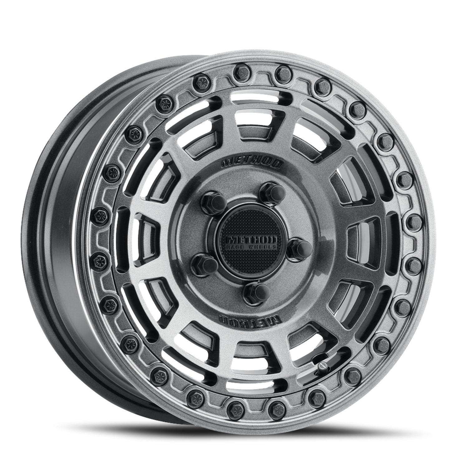 Method 415 15x7 5x114.3 (5x4.5) 38mm UTV Beadlock Gloss Graphite - Gloss Graphite Ring MR415570121252B