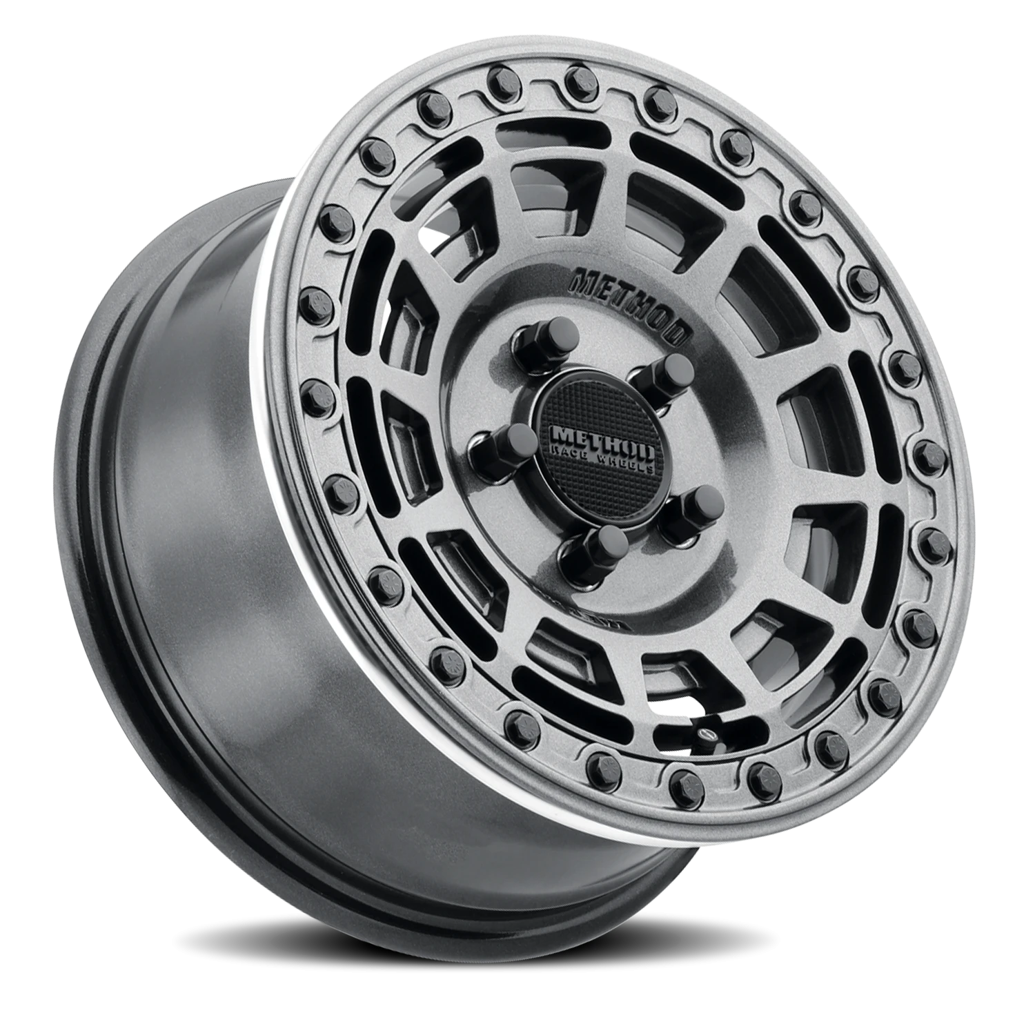 Method 415 15x7 5x114.3 (5x4.5) 38mm UTV Beadlock Gloss Graphite - Gloss Graphite Ring MR415570121252B