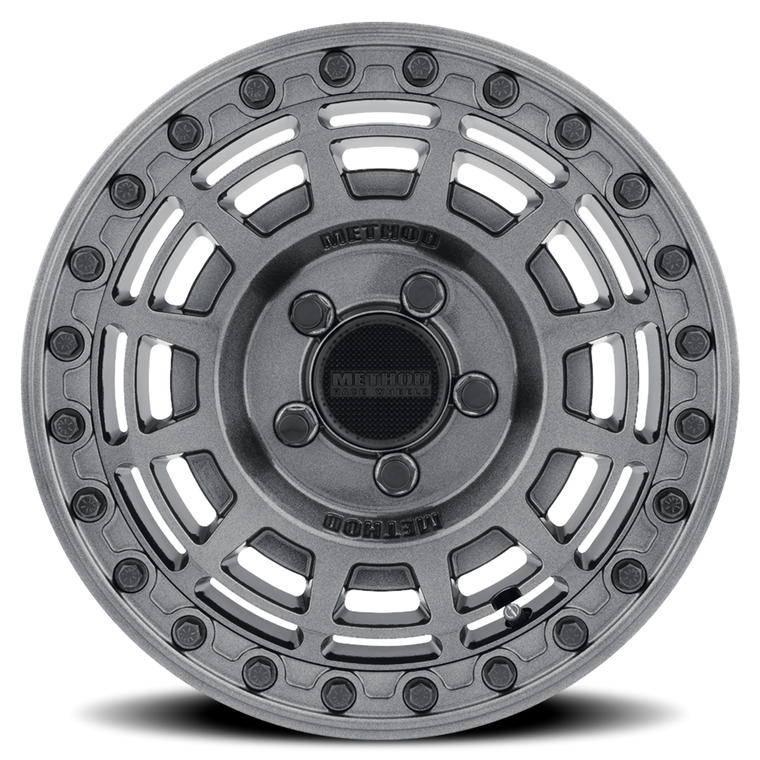 Method 415 15x7 5x114.3 (5x4.5) 38mm UTV Beadlock Gloss Graphite - Gloss Graphite Ring MR415570121252B