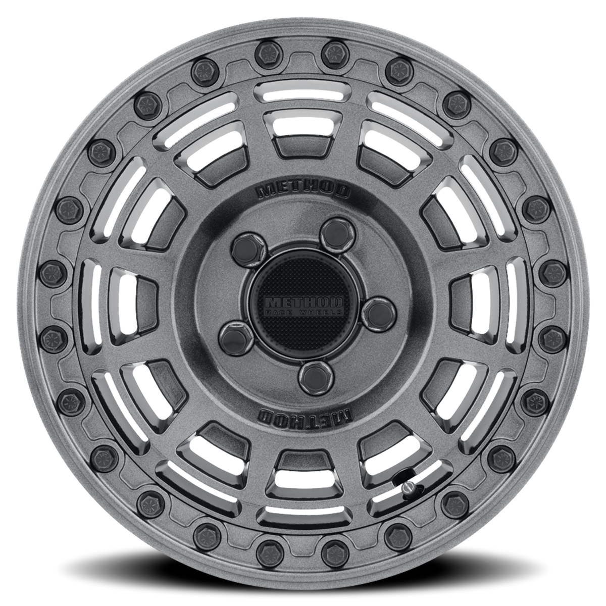 Method 415 15x10 4x156 25mm UTV Beadlock Gloss Graphite - Gloss Graphite Ring MR415510461264B