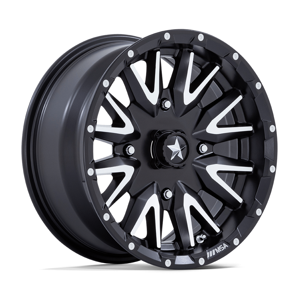MSA OFFROAD WHEELS M49 CREED 15X7 10 4X137 MATTE BLACK MACHINED