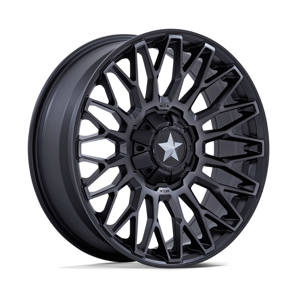 MSA OFFROAD WHEELS M50 CLUBBER 22X7 0 4X137/4X156 MATTE BLACK DDT