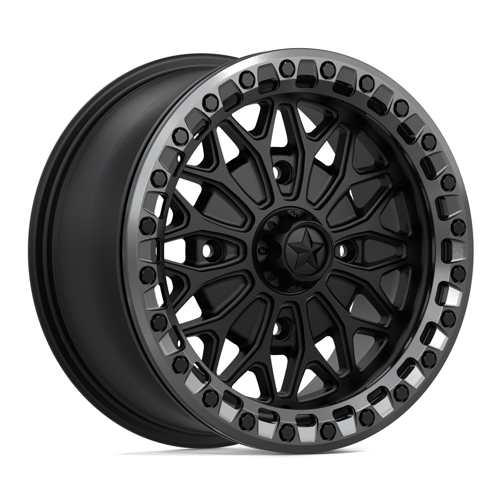 MSA OFFROAD WHEELS MA53 BOLO UTV BEADLOCK 15X7 38 4X110 MATTE BLACK W/ GL-GUNMETAL RG