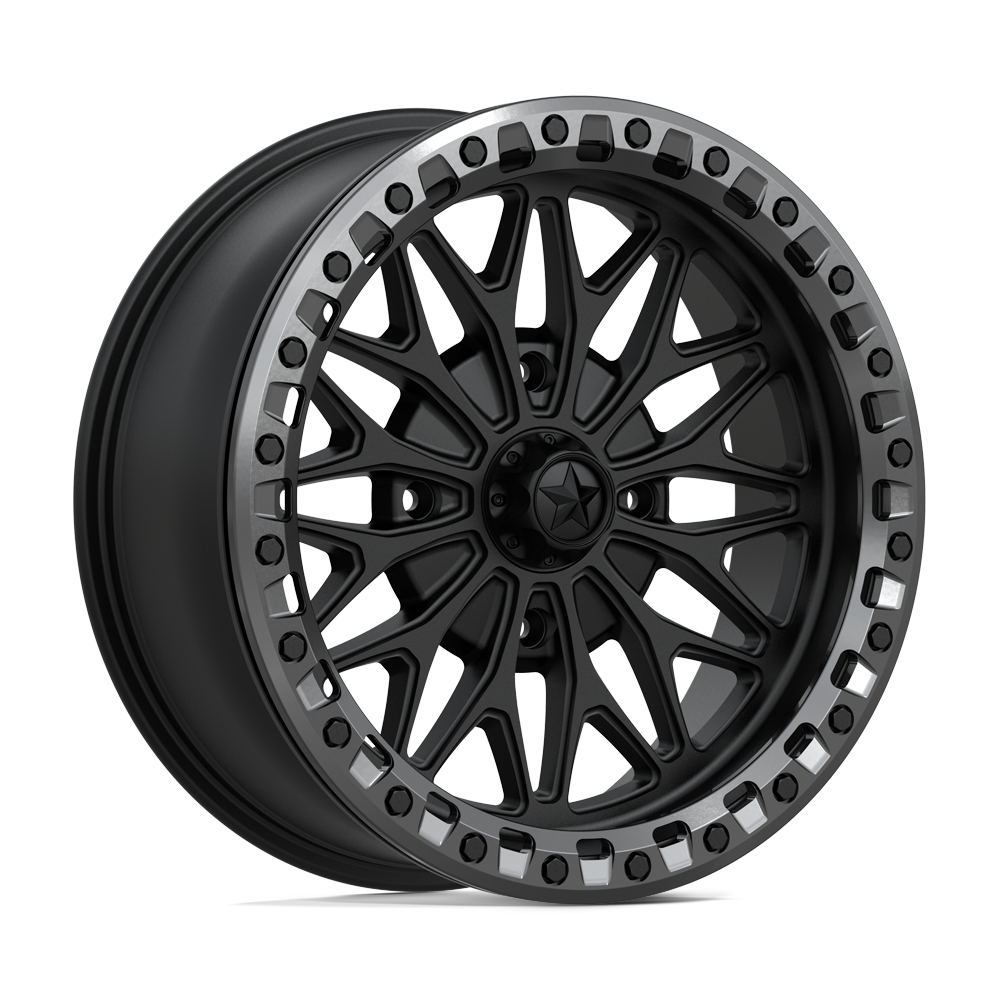 MSA OFFROAD WHEELS MA53 BOLO UTV BEADLOCK 18X7 10 4X137 MATTE BLACK W/ GL-GUNMETAL RG