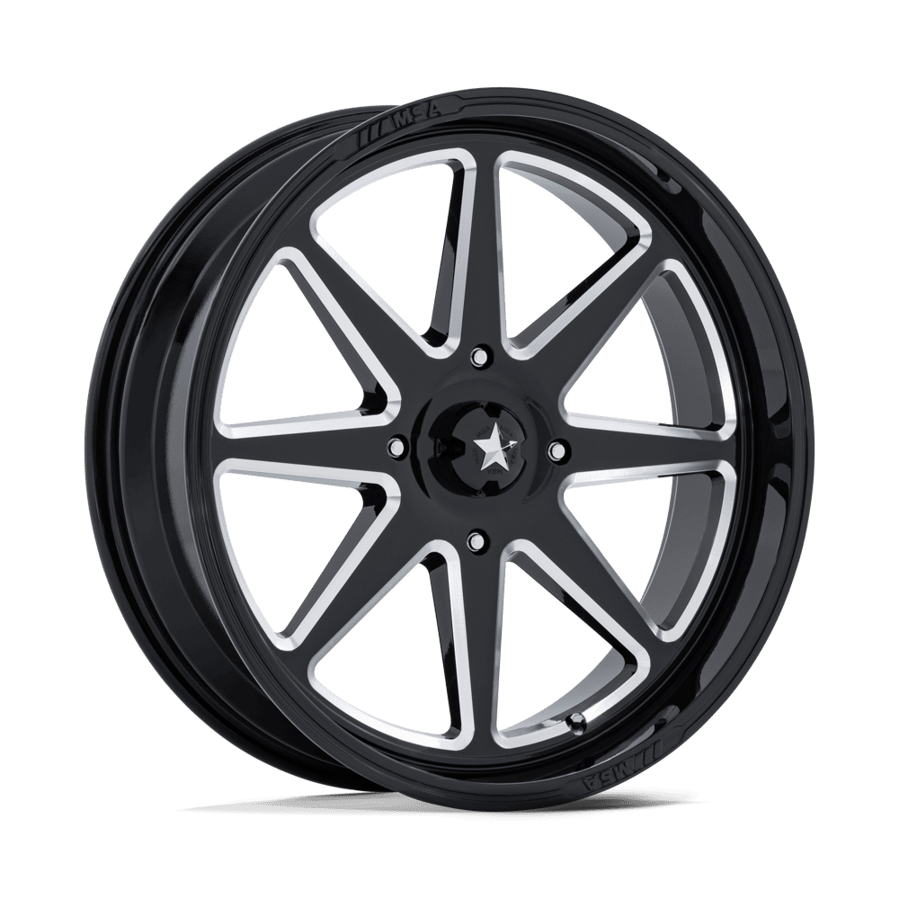 MSA OFFROAD WHEELS M54 SPARK UTV 18X7 10 4X156 GLOSS BLACK MILLED