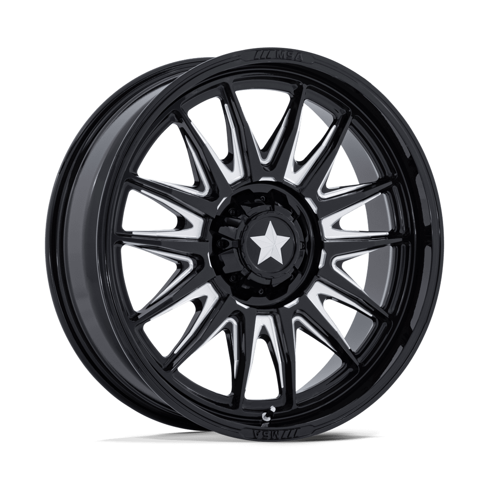 MSA OFFROAD WHEELS M55 COMMANDER UTV 15X7 10 5X114.3 GLOSS BLACK MILLED