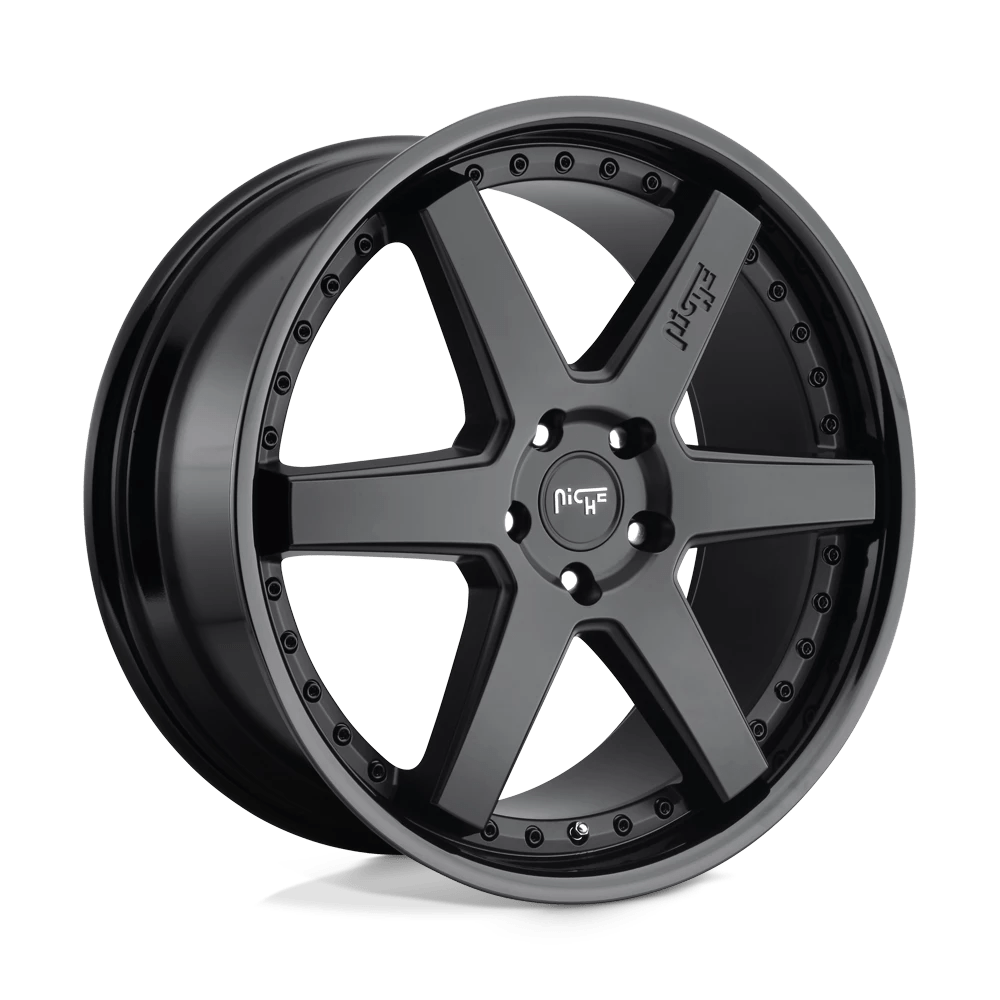 Niche 1PC M192 ALTAIR 20X10.5 30 5X112 GLOSS BLACK MATTE BLACK