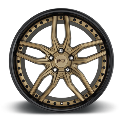 Niche 1PC M195 METHOS 20X9 38 5X112 MATTE BRONZE BLACK BEAD RING