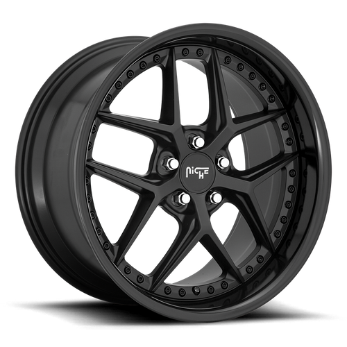 Niche 1PC M226 VICE 20X10.5 40 5X112/5X112 GLOSS BLACK MATTE BLACK