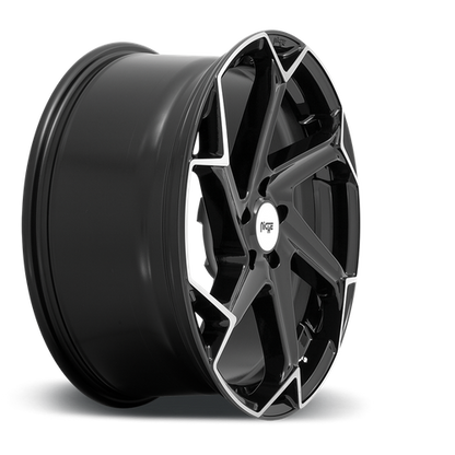 Niche 1PC M255 FLASH 20X10.5 40 5X112/5X112 Gloss Black Brushed