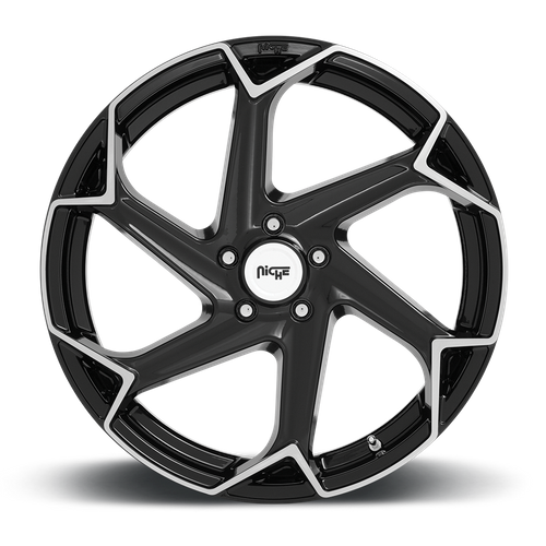 Niche 1PC M255 FLASH 20X10.5 40 5X112/5X112 Gloss Black Brushed