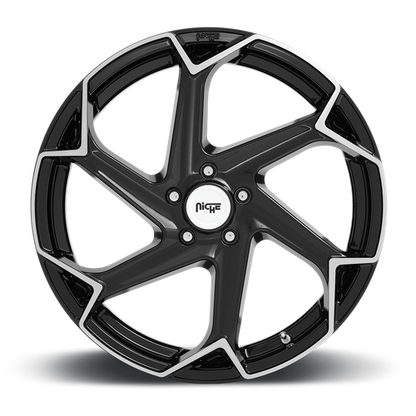 Niche 1PC M255 FLASH 20X10.5 40 5X112/5X112 Gloss Black Brushed